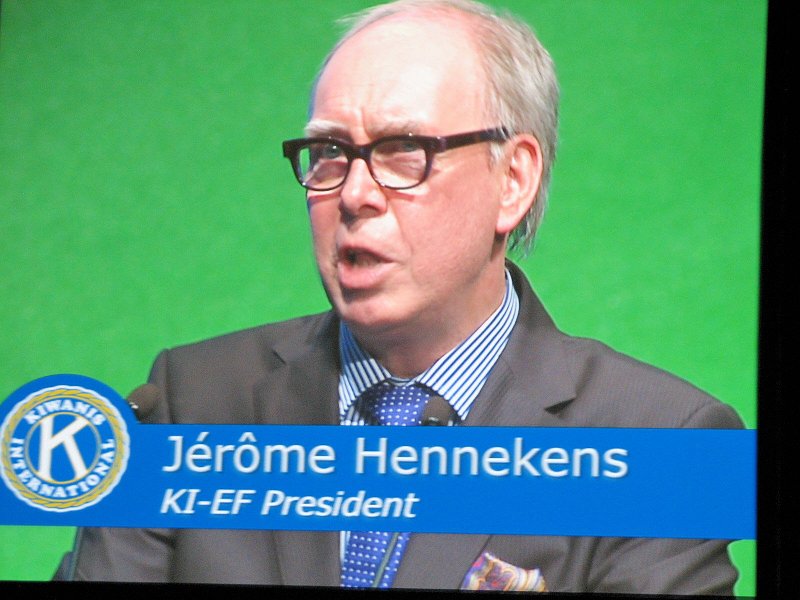 IMG_2678.jpg - As we were in Switzerland, our host Jerome Hennekens Kiwanis International European Federation President welcomed all conventioneers and guests to Switzerland and Europe.