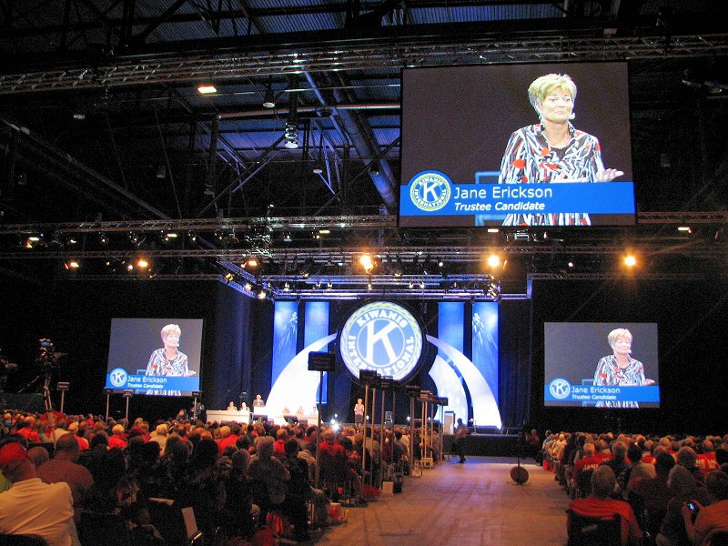 IMG_3007.jpg - Candidates for International Trustee (same as Jerry's position now).  There were five candidates, including two at-large candidates.  The winners were: Jane Erickson from the Nebraska-Iowa District.