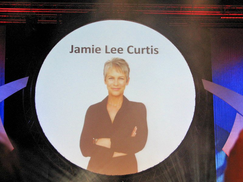 IMG_3126.jpg - In the Closing Session Saturday, the Key Note Speaker was actress Jamie Lee Curtis.  She has written seven or more children's books for which she has received much acclaim.