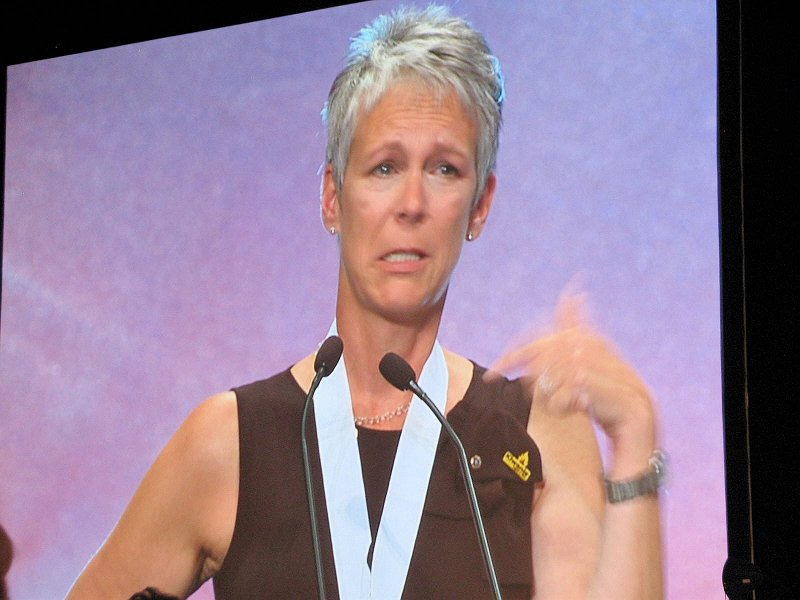 IMG_3162.jpg - AND, President Sly being a Kiwanian who always does A.S.K. … Jamie Lee Curtis became a KIWANIAN on the spot.  She cried happy tears.