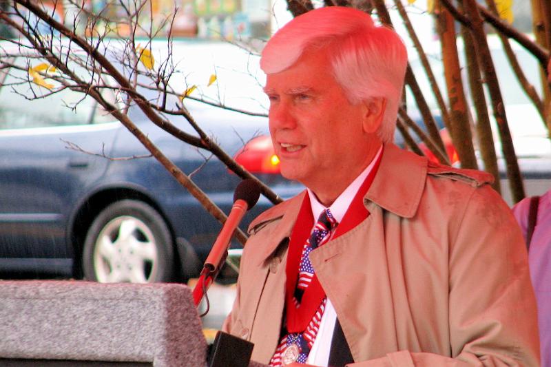 IMG_5442.jpg - Bob Cressy, U.S. Army Artillery 1LT (Ret.), a member of American Legion Post #105 and Past Governor of the Capital District Kiwanis International, was the Master of Ceremonies for the event, as he has been for many years.