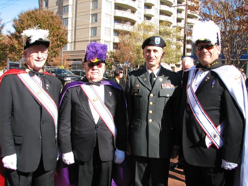 IMG_0033.JPG - Key Note Speaker COL Michael Mann with the Knights of Columbus Color Corps, Cardinal O’Boyle Assembly.