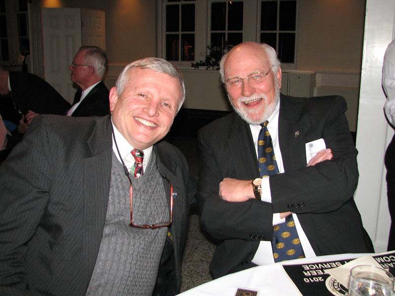 IMG_5900.JPG - Past Lt. Governors and Roanoke Kiwanis Club members John Montgomery and Lloyd Enoch pay their respect.