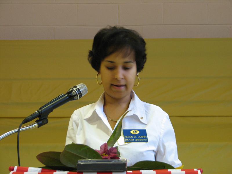 IMG_6013.JPG - Kiwanian Alexis Currin of the Far East Kiwanis Club was the excellent Master of Ceremonies for the Annual Martin Luther King Prayer Breakfast, Monday, January 18th, 2010.  The club hosts the event that, of course, focuses on Dr. King’s life and his ministry, as well as families and children.  Over one hundred Kiwanians, guests with and children, including representation from Division One, Division 17, Division 20 and Division 22 we welcomes by the traditional Kiwanis Club opening.