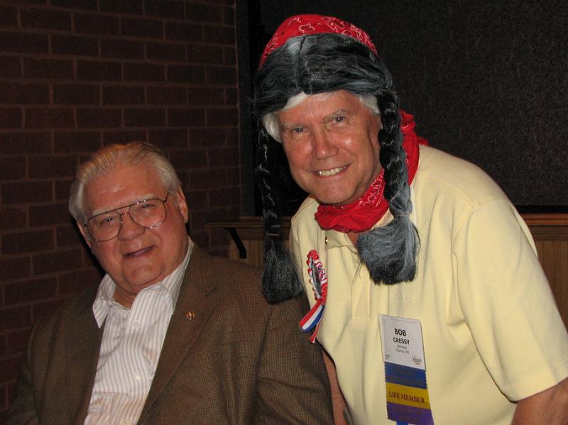 IMG_3738.JPG - Now we all know District Secretary-Treasurer Ellis Stroup has a great smile.  Why not; he’s with Billy-Bob Nelson!Ellis has served the district in that position of 37 years.  How do we say thanks for THAT?  Well, let’s start:  THANKS, Ellis!