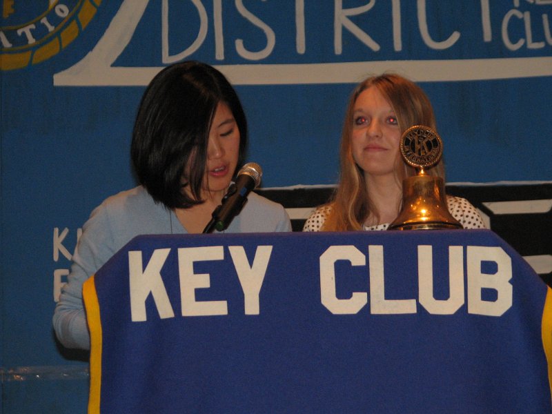 IMG_0732.JPG - The Saturday morning session included opportunities for club members to attend various workshops and educational training.  Eunice Ko, Division 20B LG, and Nicole Tardif, Division 20C LG, announced the workshop session available.  They range from presentation of The Eliminate Project, Children’s Miracle Network, the ‘Impact of Volunteering’, Fundraising Ideas and Techniques, to classes and helpful tips for club officers, editors, The Kiwanis Family, and even ‘Key Club Basics’ and ‘Club Excellence’.  One of the best ways to take advantage of these is to have different club members go to different session then have a class back with your club passing the ideas along.  These were good programs with very good attendance and busy sessions.