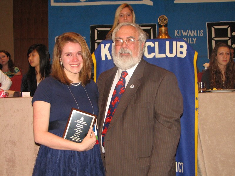 IMG_0851.JPG - The Outstanding Capital District Key Club Board Member of the Year is Lieutenant Governor Carter Black, Division 19, by Key Club District Administrator Mr. Joe Stankus.