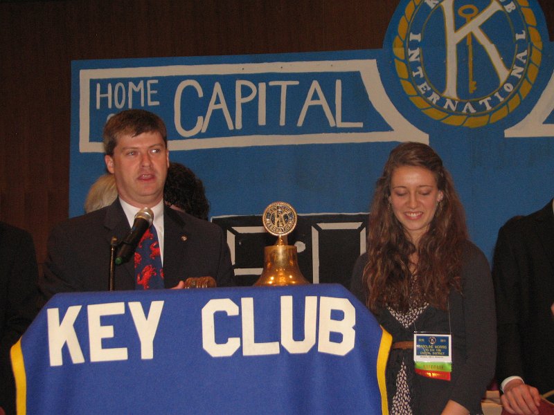IMG_0911.JPG - Governor Elect Jeff Wolff installs the new 2011-2012 Key Club Governor Caroline Morris, the Key Club Board and Division Lieutenant Governors. We wish you the Best of Luck and success in meeting your challenges.  We are all with you, Caroline. Congratulations to you and your team!