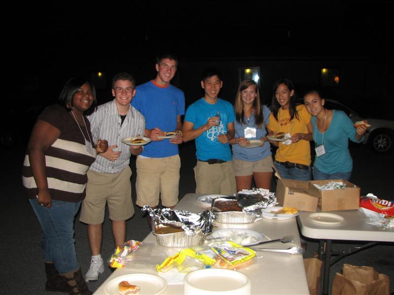 IMG_0352.JPG - The eating went on into darkness.  We all can eat twice as much at a cookout … and we do!