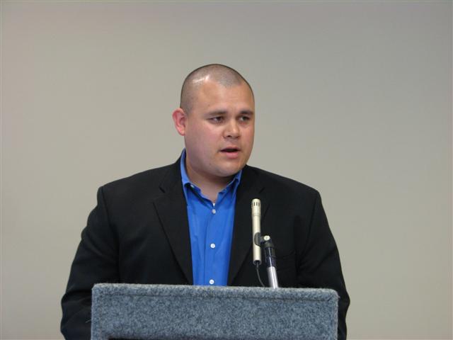 IMG_9188.JPG - An effective DCM format this now past year has been to allow each club president to present their club activity and program overviews for a few minutes before the full club representation of attendees.  Also one club is featured each month to present a 15 minute overview of their club.  In September President Aaron Ferrufino of the Kiwanis Club of Potomac presented its history, current projects and upcoming events for the new year. The club is starting its fifth year and helps support nine community service organization and has chartered TWO new Key Clubs, at Churchill and Bullis High Schools. A division calendar for the year helps coordinate all clubs’ major activity so clubs can support each other through inter-clubbing.