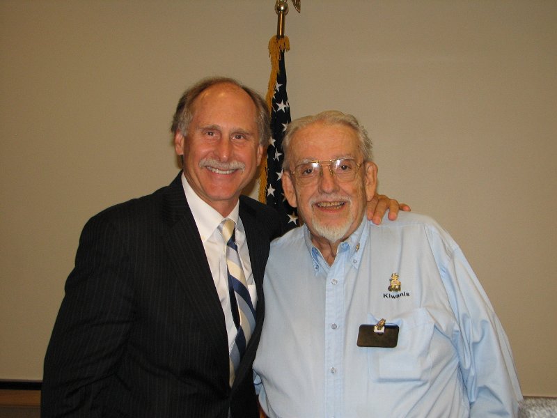 IMG_5386.JPG - While the Miracle League project leader was ‘Leder”, Jim Leder that is, he needed many hands and minds to move the project forward.  Jim and the Bethesda Kiwanis Club’s “Unsung Hero Award” was given to Bethesda Past President Robby Brewer, for his pro bono legal work on behalf of the Miracle League. Robby knew how to gain the trust and involvement of the Montgomery County Park and Planning Department and the Washington Nationals and to have them become team members. I can hear him singing now.  Very well done, Robbie, and the project will always need your guidance.