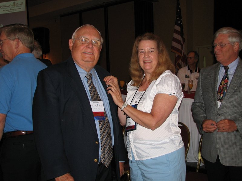 160.JPG - Outgoing Div. 9 Lt. Gov. Renee pins incoming Lt. Gov. Jim.