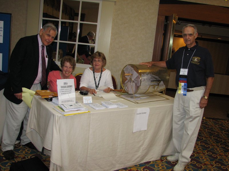 IMG_5056c.JPG - Collecting Duckie Derby monies and ticket stubbs in preparation for the big drawing.